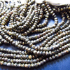 14 inches - diamond - super super sparkle - black spinel - golden cotted - micro faceted - rondell beads size 3.5 mm approx great quality